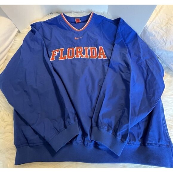 VTG Florida Gators Jacket XXL Mens NIKE Center Swoosh Windbreaker Pullover 90s - Picture 1 of 16